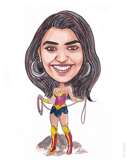 lady caricature gift